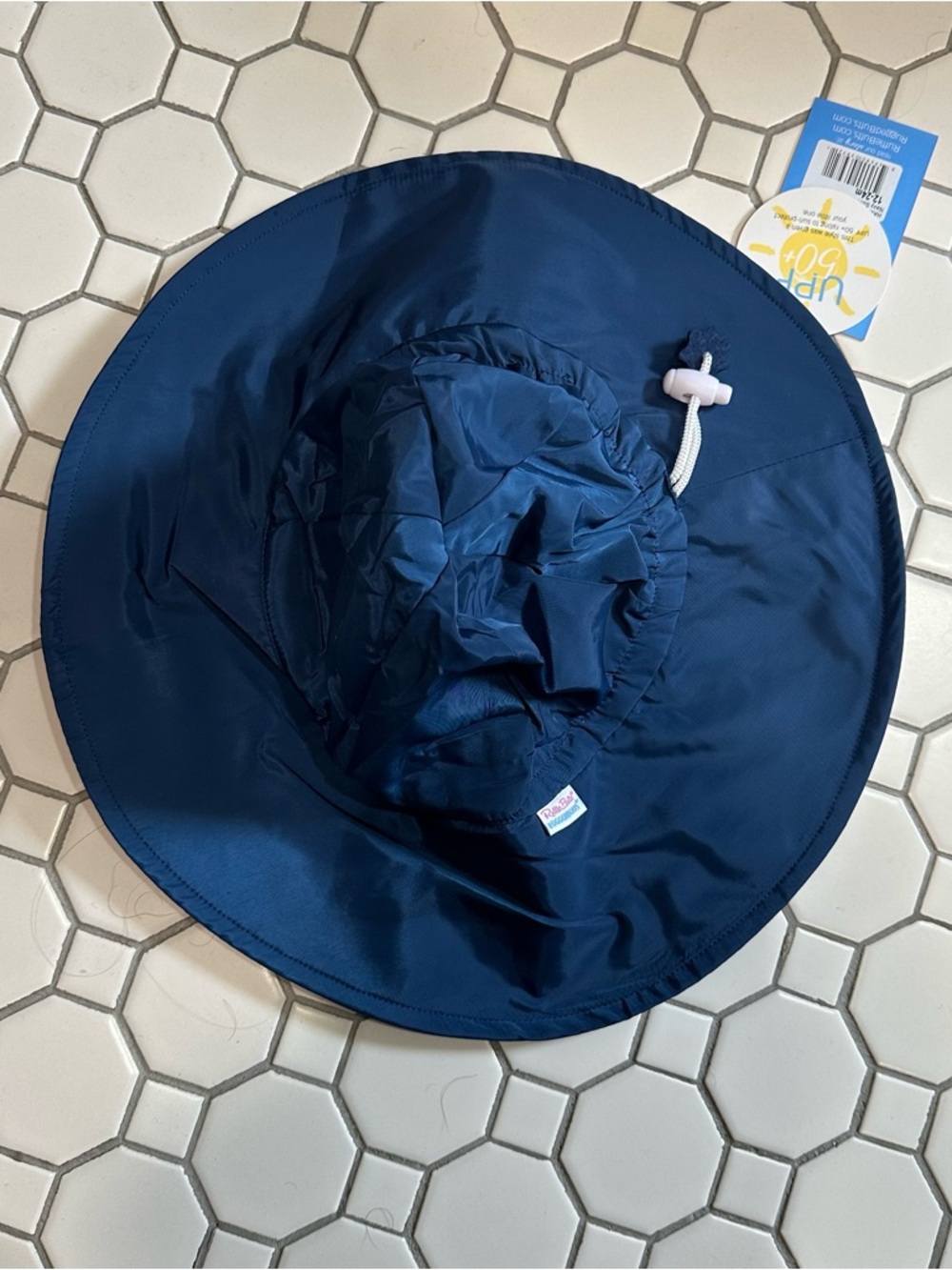 Ruffle Butts Navy Wide Brim Sun Hat